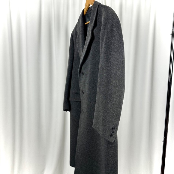 Vintage 50' 60’s ‘James Street’ Long Wool and Cashmere Peacoat in Grey - M/L - Picture 9 of 13